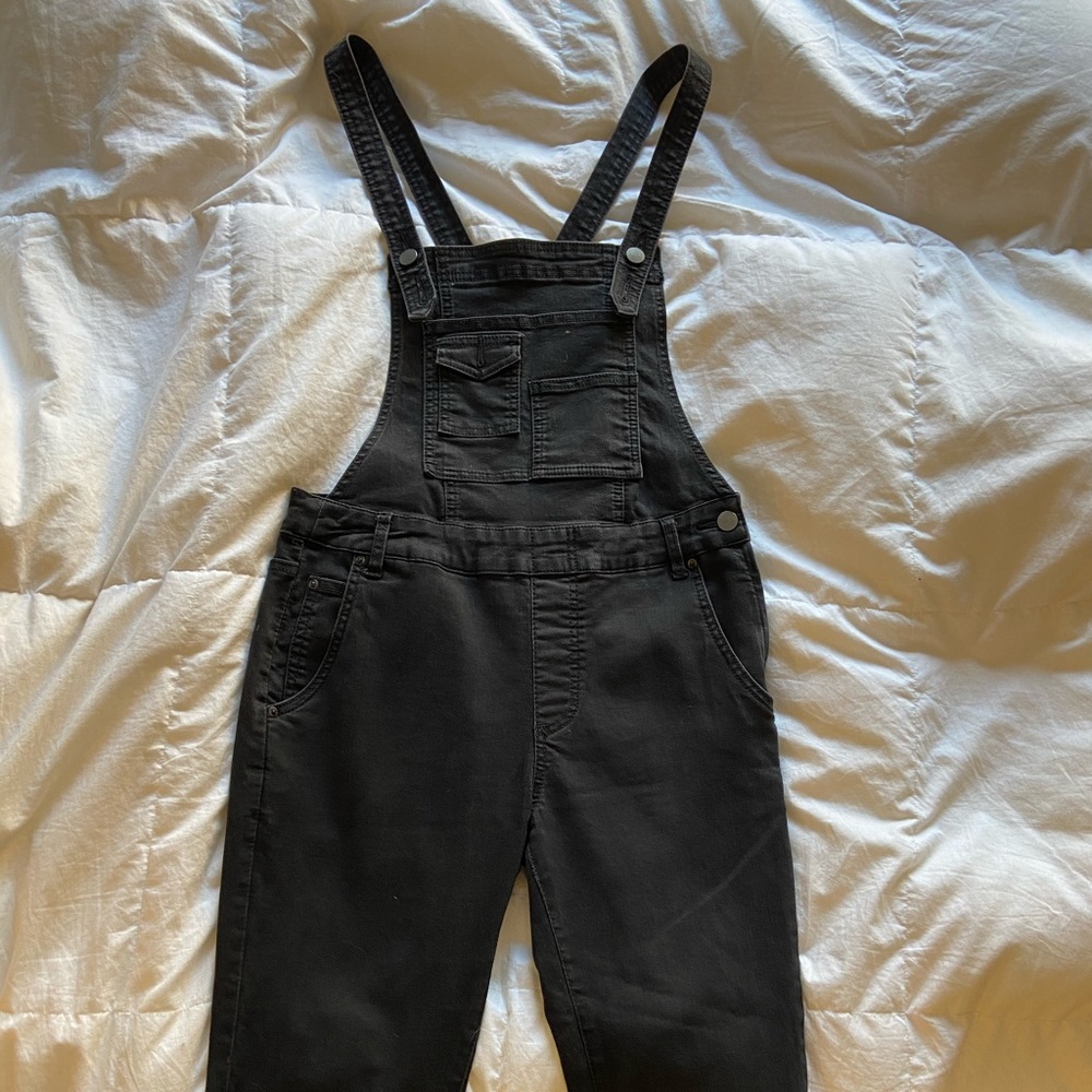 Free People Button Front Overalls